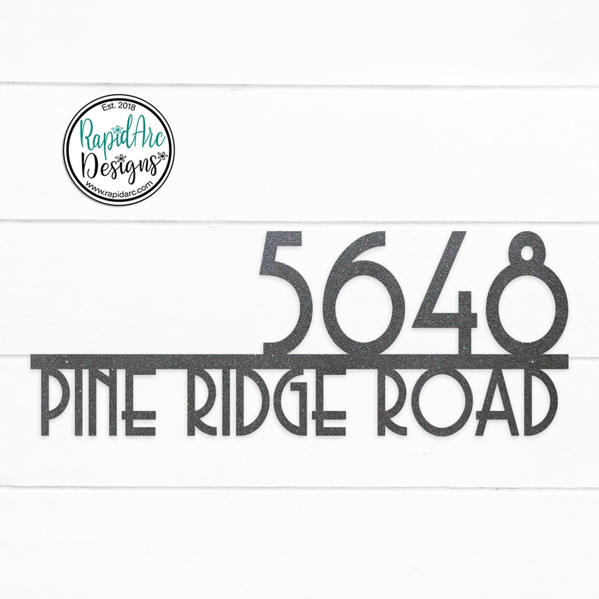 Mid Century Metal House Number Sign / Street Name
