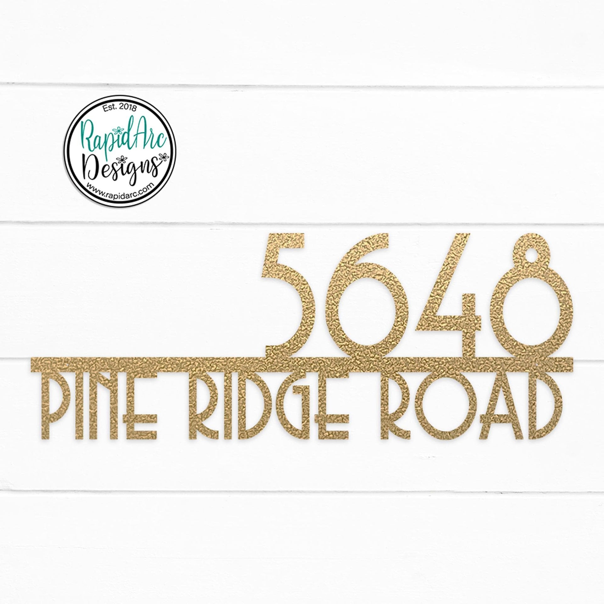 Mid Century Metal House Number Sign / Street Name