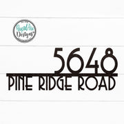 Mid Century Metal House Number Sign / Street Name