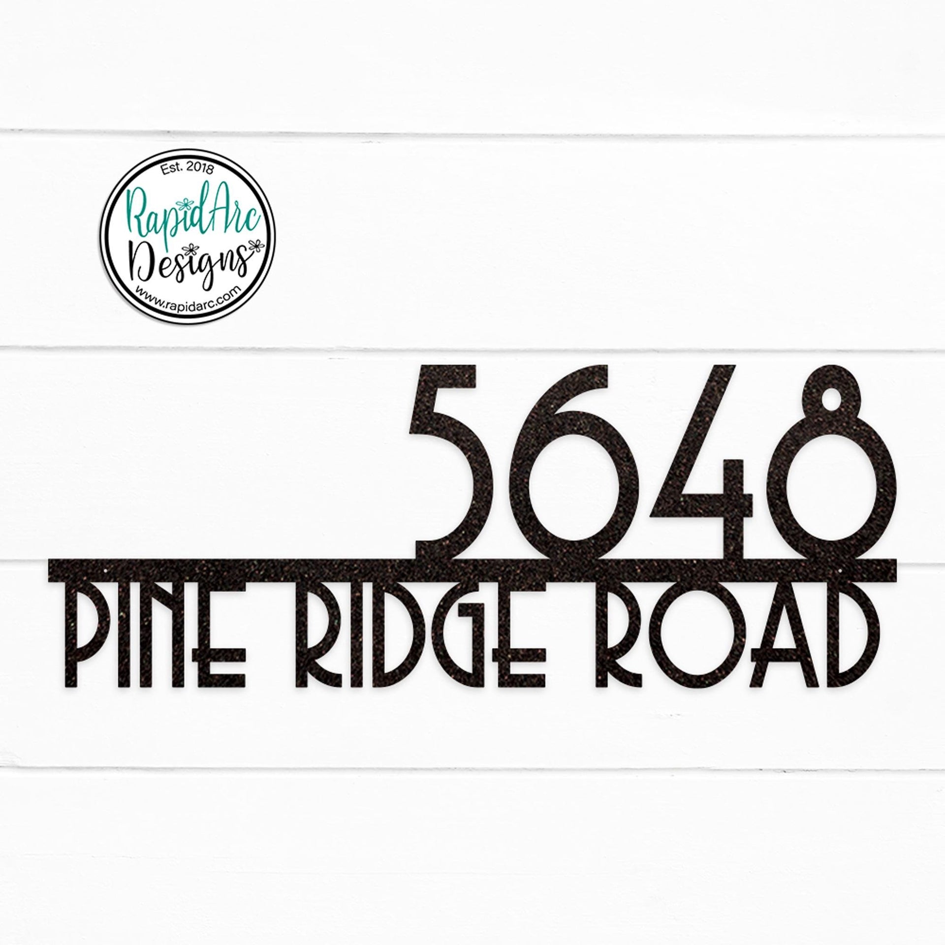 Mid Century Metal House Number Sign / Street Name