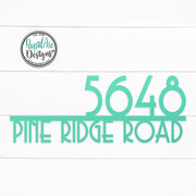 Mid Century Metal House Number Sign / Street Name