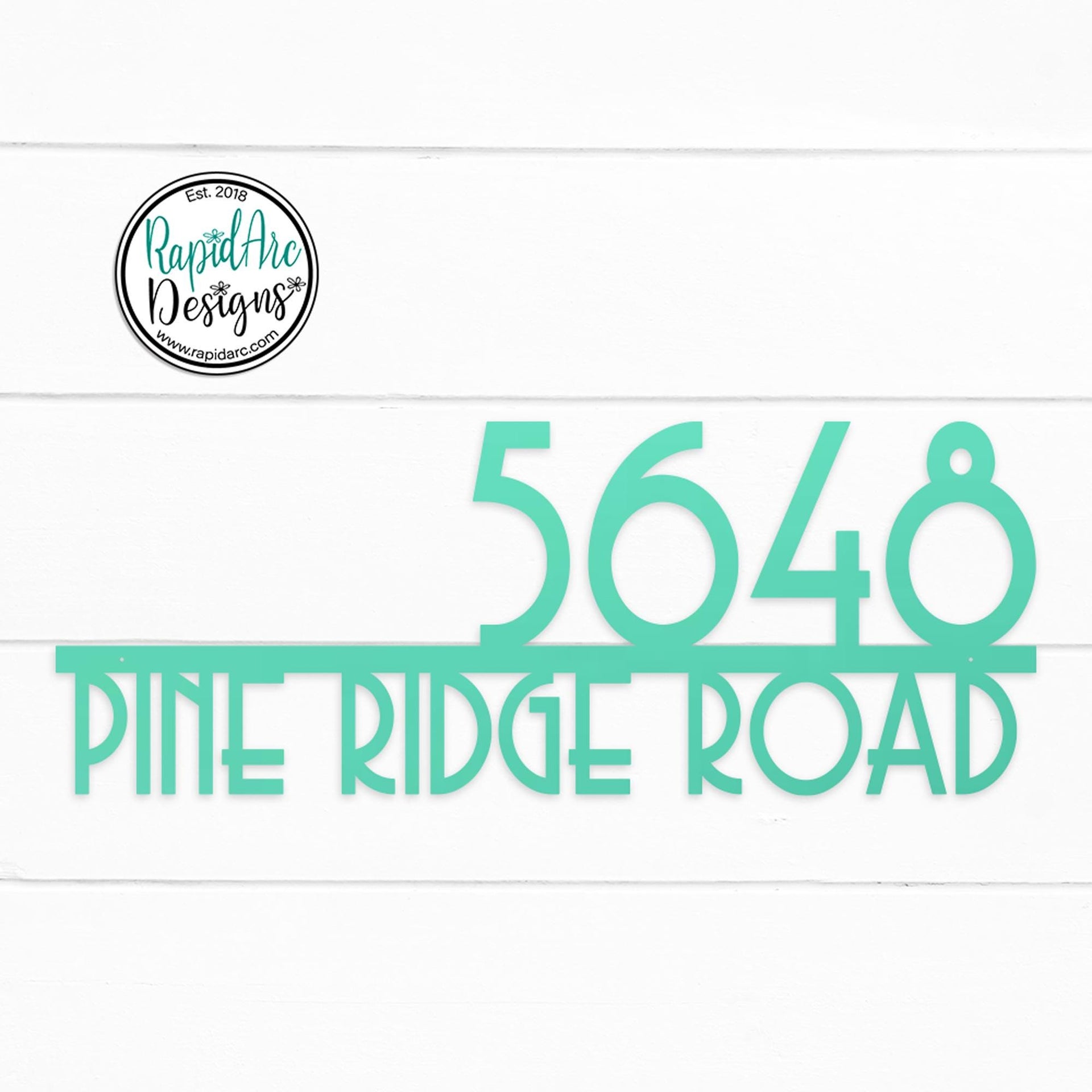 Mid Century Metal House Number Sign / Street Name