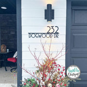 Mid Century Metal House Number Sign / Street Name