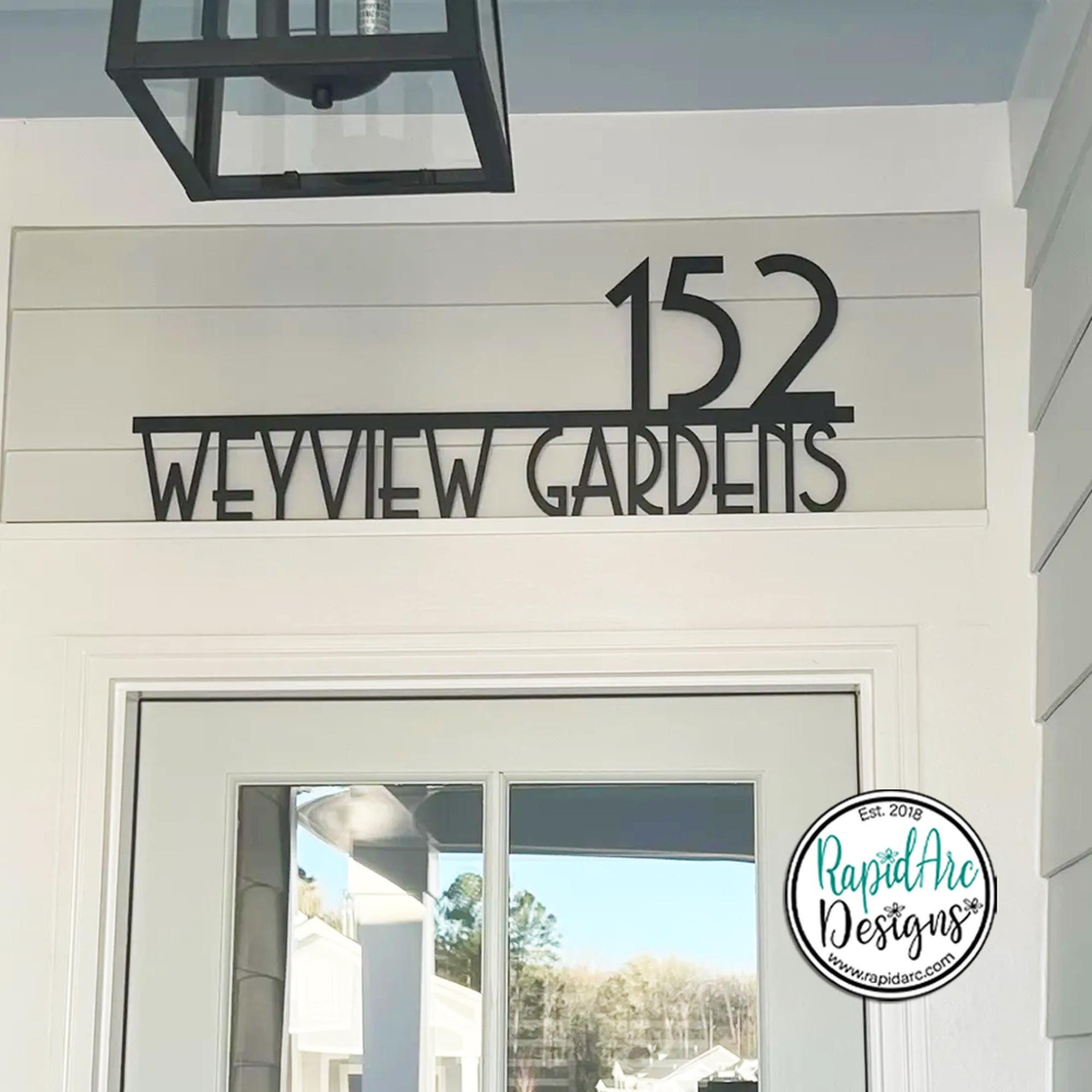 Mid Century Metal House Number Sign / Street Name