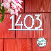 5" and 8" Tall Numbers Mid Century Metal House Number Sign