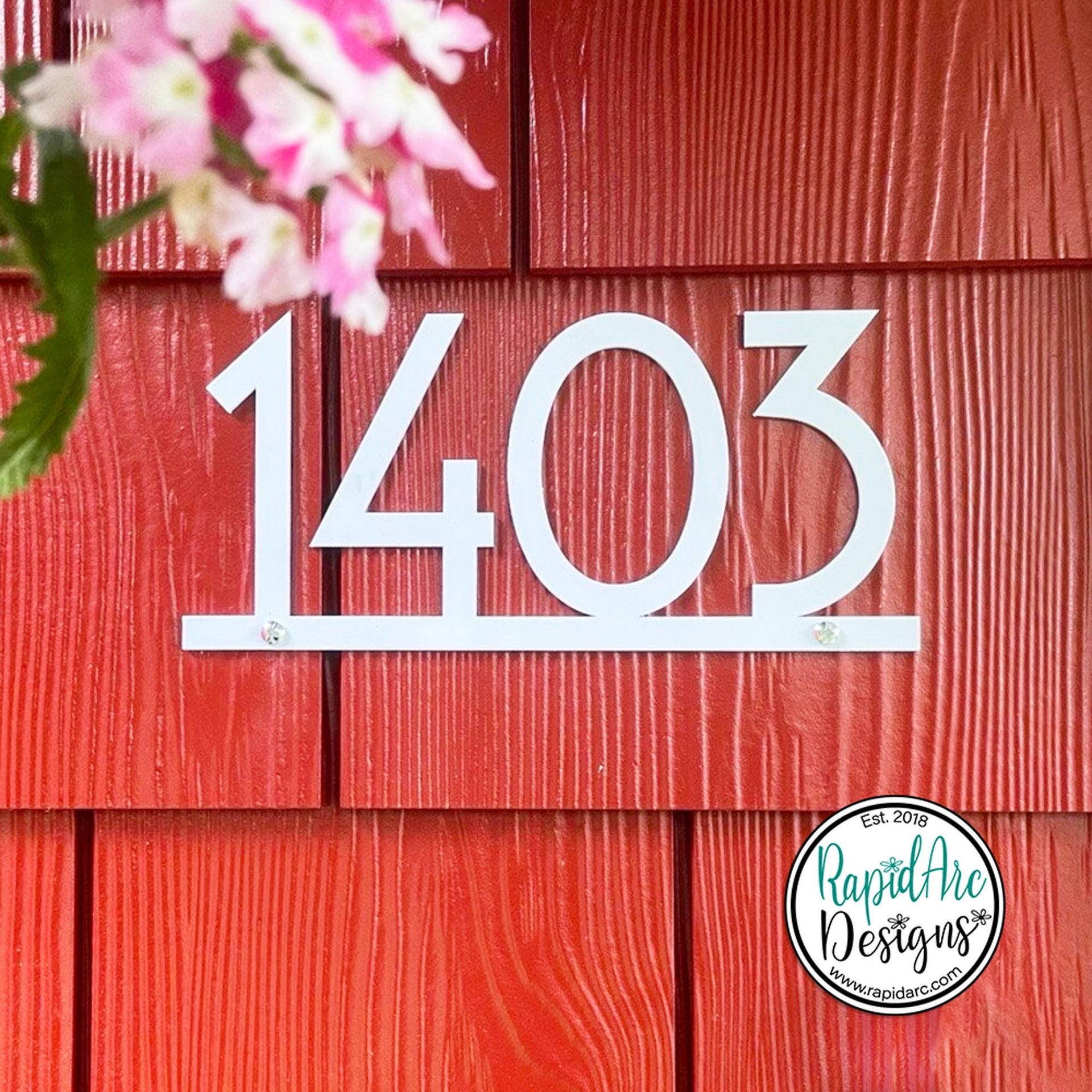 5" and 8" Tall Numbers Mid Century Metal House Number Sign
