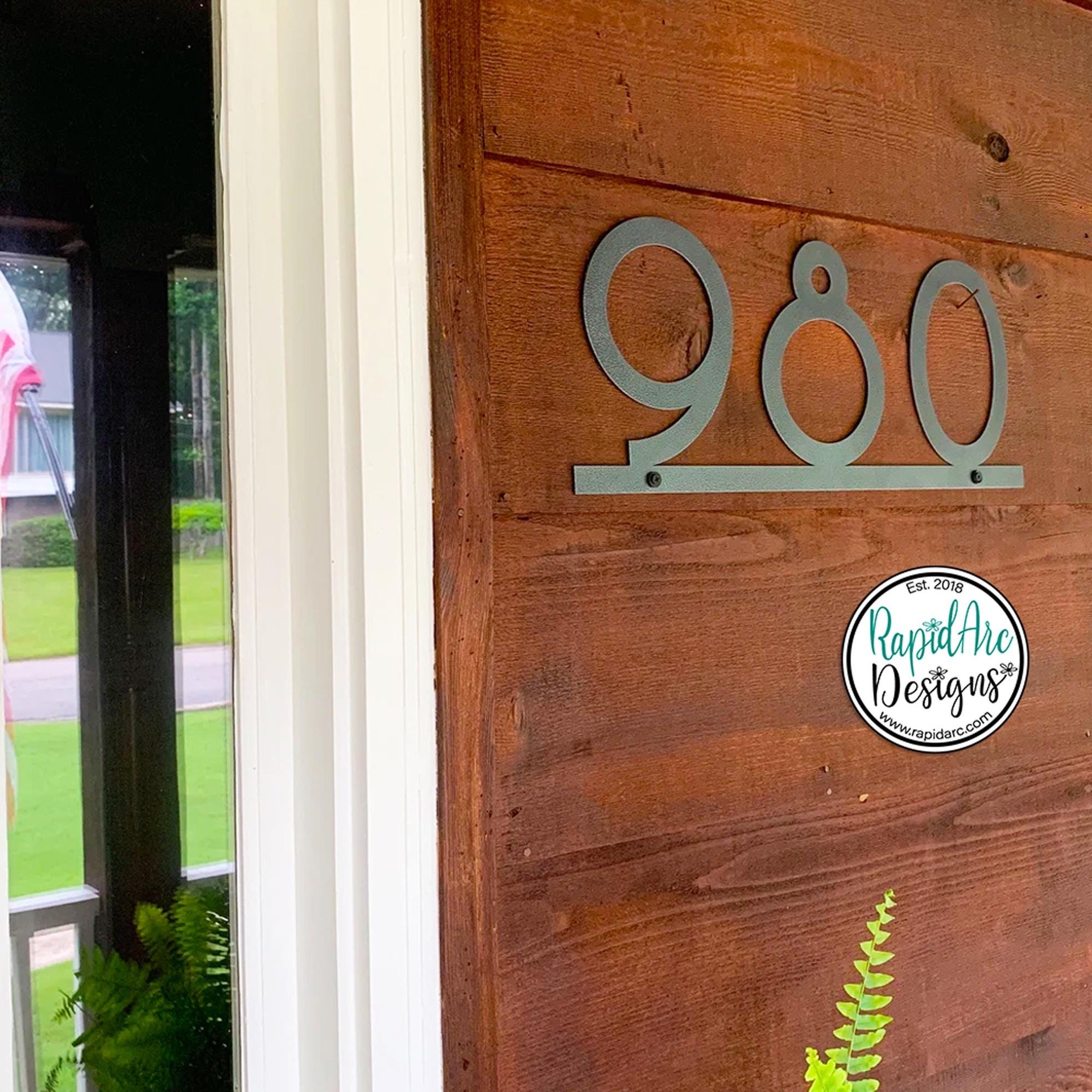 5" and 8" Tall Numbers Mid Century Metal House Number Sign