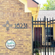 5" and 8" Tall Numbers Mid Century Metal House Number Sign