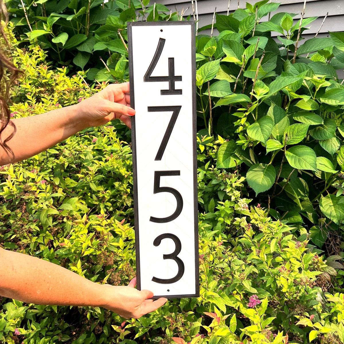 Florida Proof Modern House Numbers | Address Sign | Vertical Address Plaque | Home Address Sign | Weather and Rust Proof | Commercial HDPE