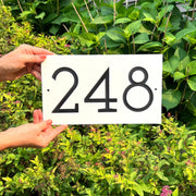 Florida Proof Modern House Numbers | Address Sign | Horizontal Address Plaque | Home Address Sign | Weather and Rust Proof | Commercial HDPE