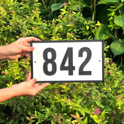 Florida Proof Modern House Numbers | Address Sign | Horizontal Address Plaque | Home Address Sign | Weather and Rust Proof | Commercial HDPE