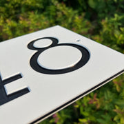 Florida Proof Modern House Numbers | Address Sign | Horizontal Address Plaque | Home Address Sign | Weather and Rust Proof | Commercial HDPE