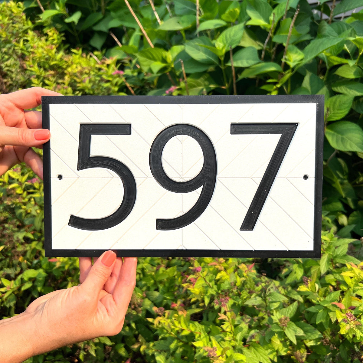 Florida Proof Modern House Numbers | Address Sign | Horizontal Address Plaque | Home Address Sign | Weather and Rust Proof | Commercial HDPE