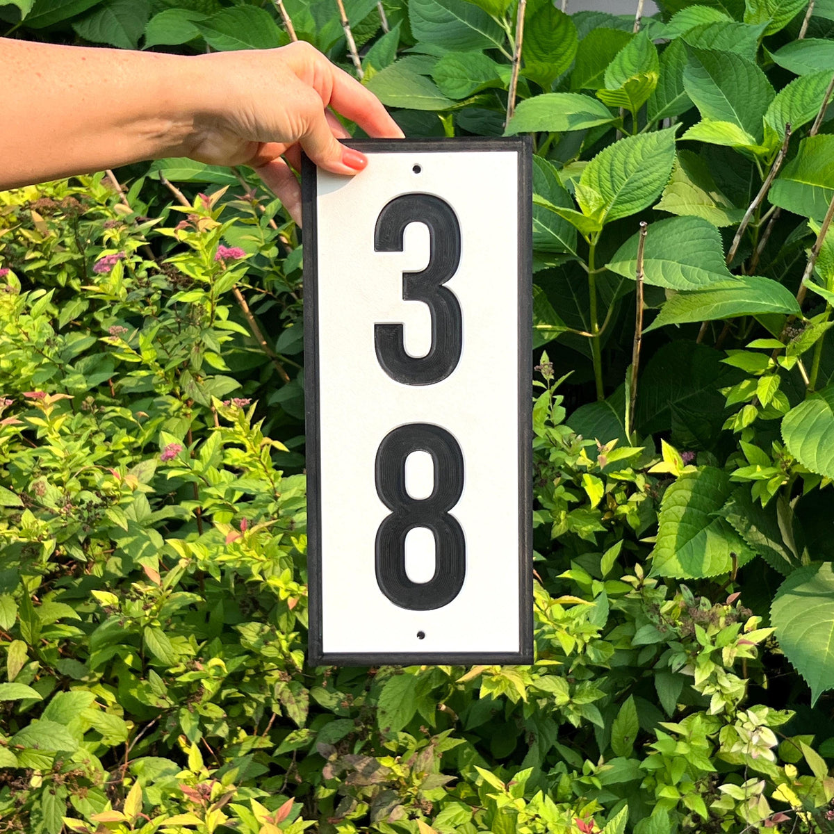 Florida Proof Modern House Numbers | Address Sign | Vertical Address Plaque | Home Address Sign | Weather and Rust Proof | Commercial HDPE