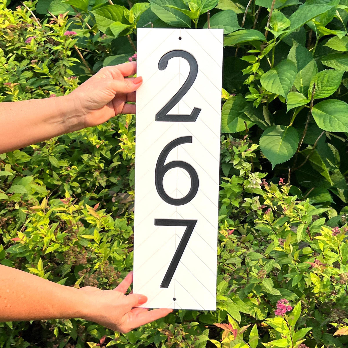 Florida Proof Modern House Numbers | Address Sign | Vertical Address Plaque | Home Address Sign | Weather and Rust Proof | Commercial HDPE