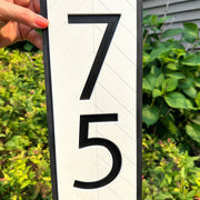Florida Proof Modern House Numbers | Address Sign | Vertical Address Plaque | Home Address Sign | Weather and Rust Proof | Commercial HDPE
