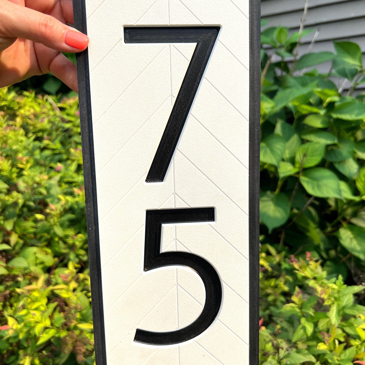 Florida Proof Modern House Numbers | Address Sign | Vertical Address Plaque | Home Address Sign | Weather and Rust Proof | Commercial HDPE