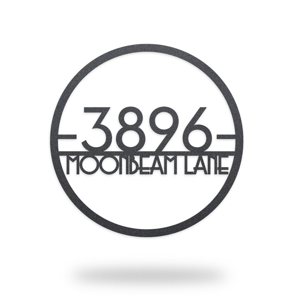Round Address Sign