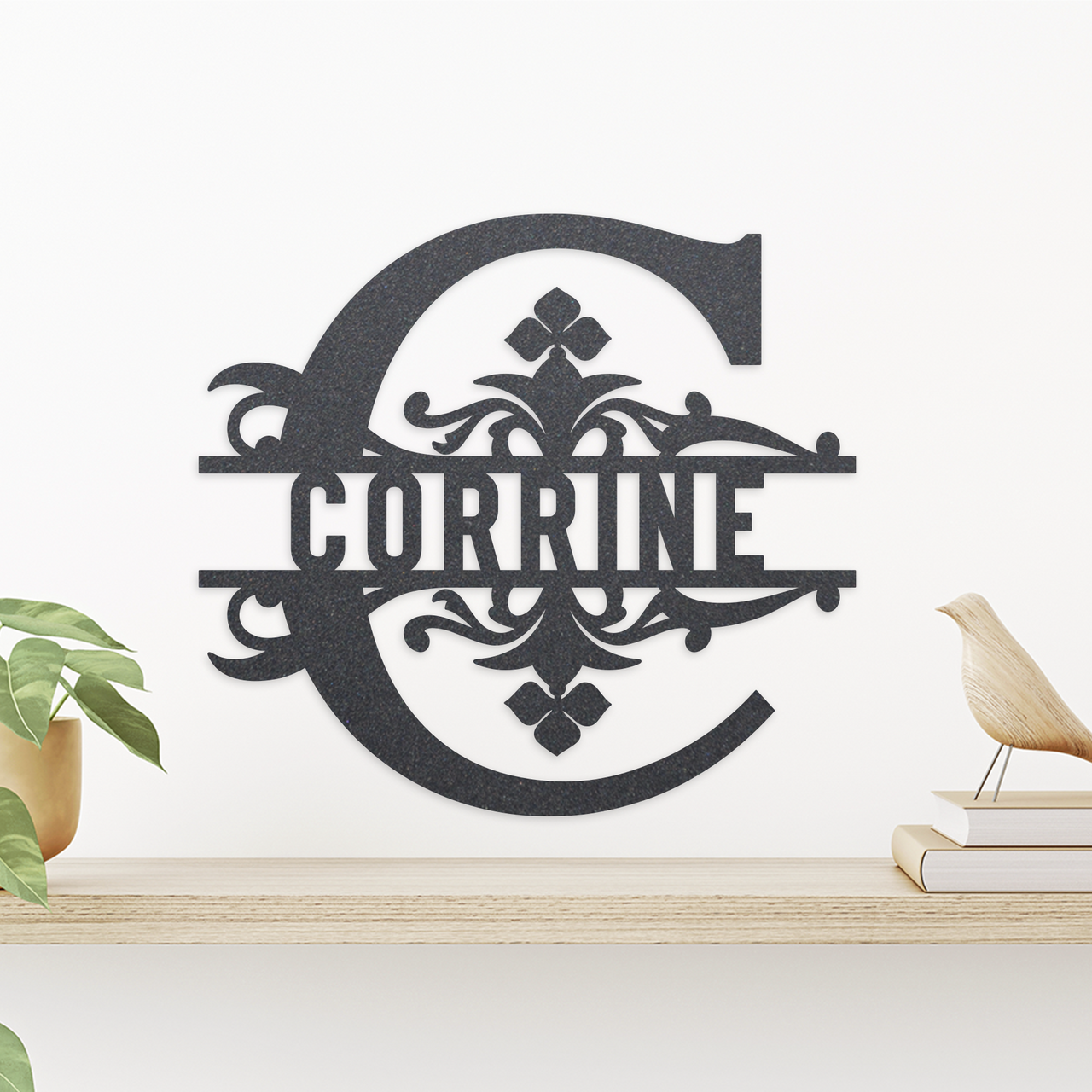 FLOURISHED SPLIT LETTER MONOGRAM