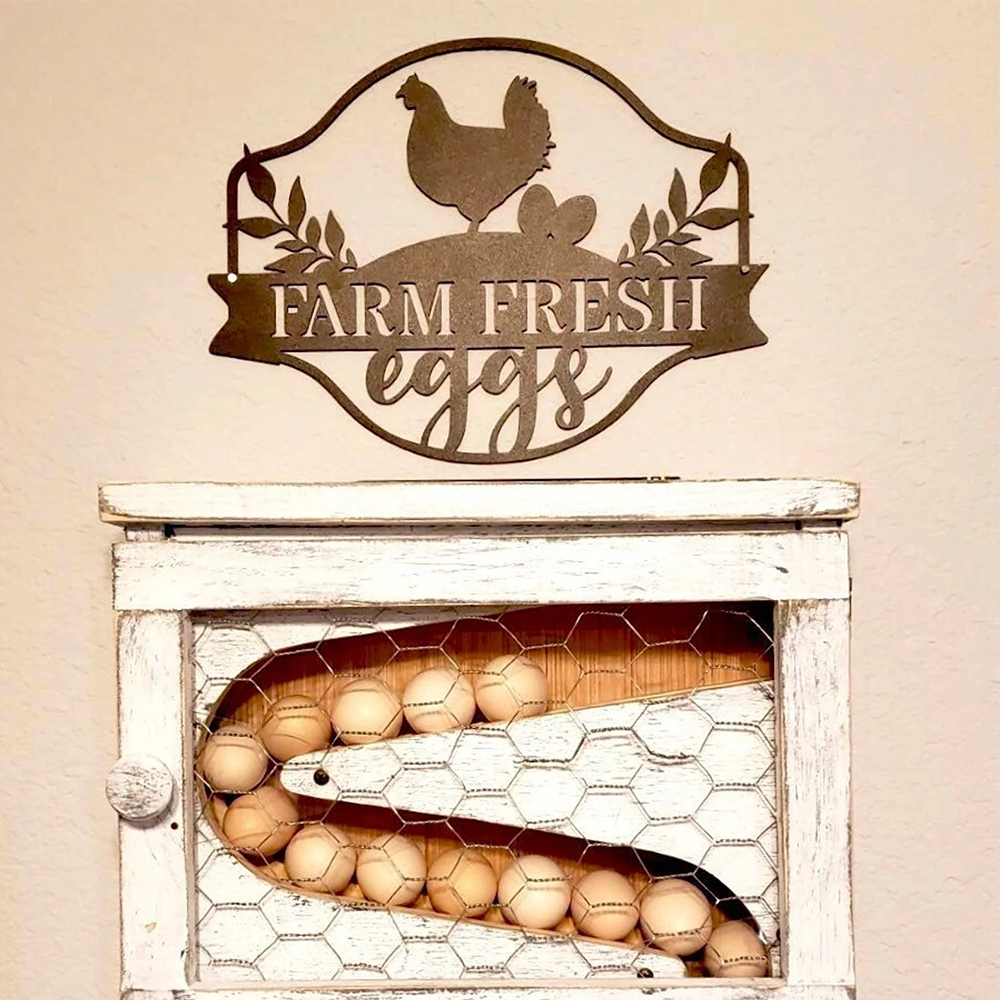 Farm Fresh Eggs - Chicken Coop - Backyard Chickens Sign