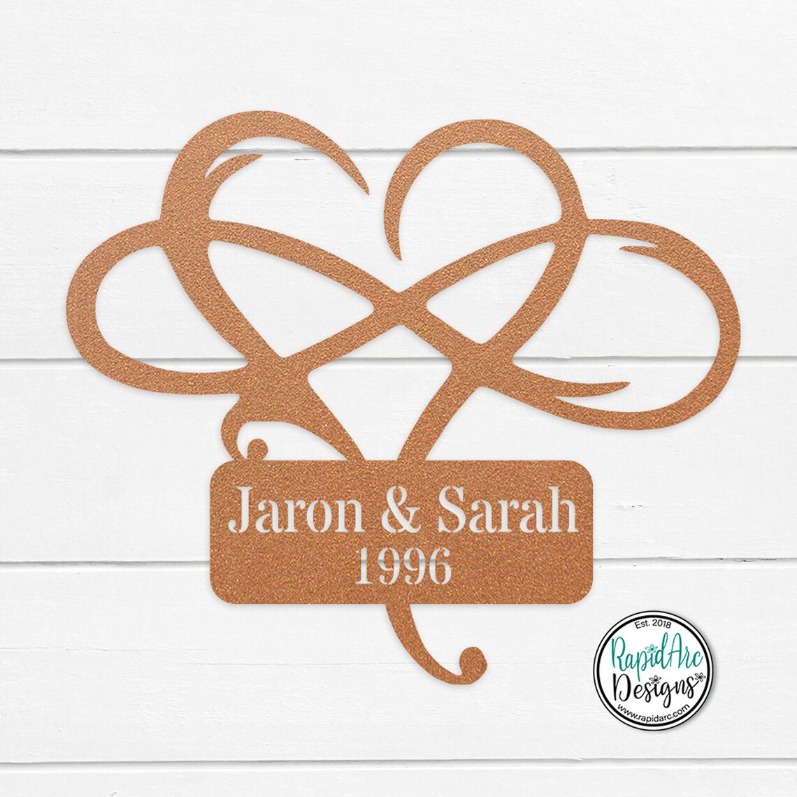 Personalized Infinity Heart Monogram