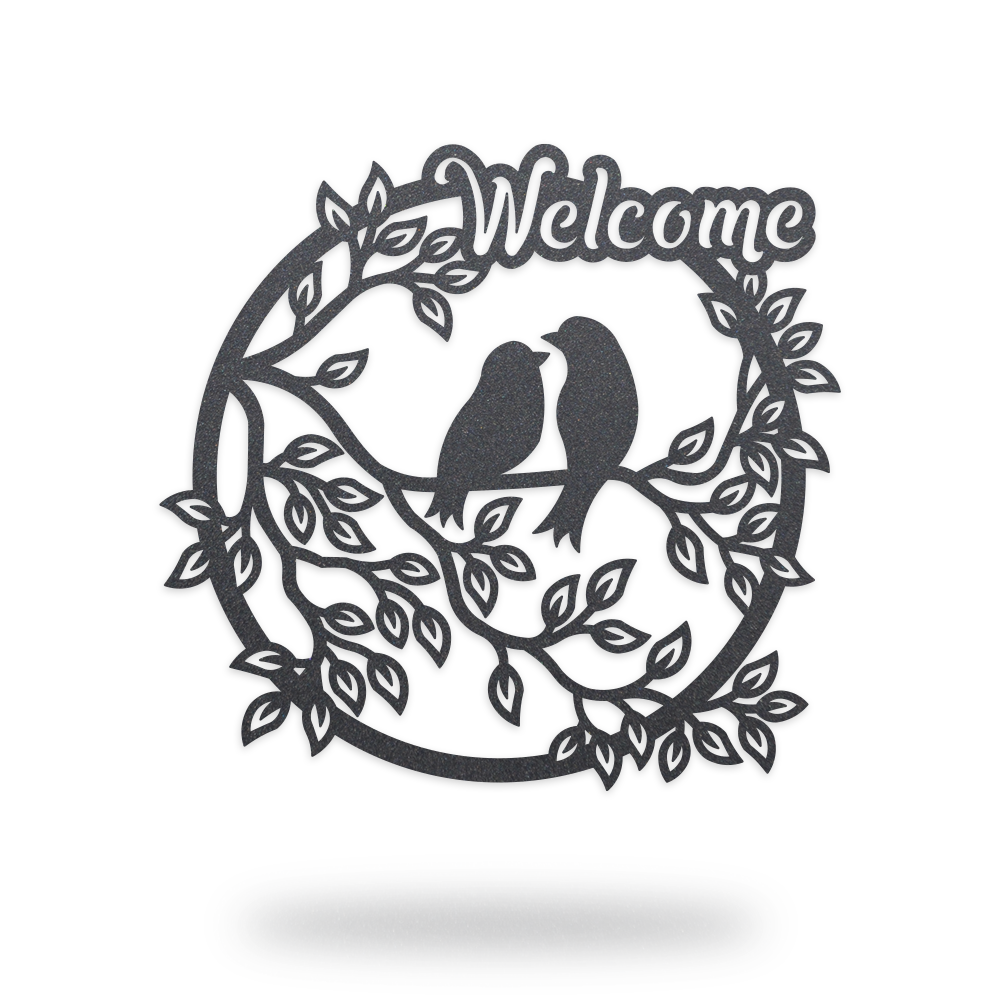 Love Birds Welcome Wreath
