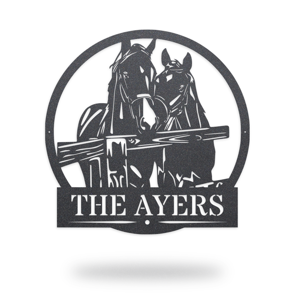 Personalized Horses Last Name Sign
