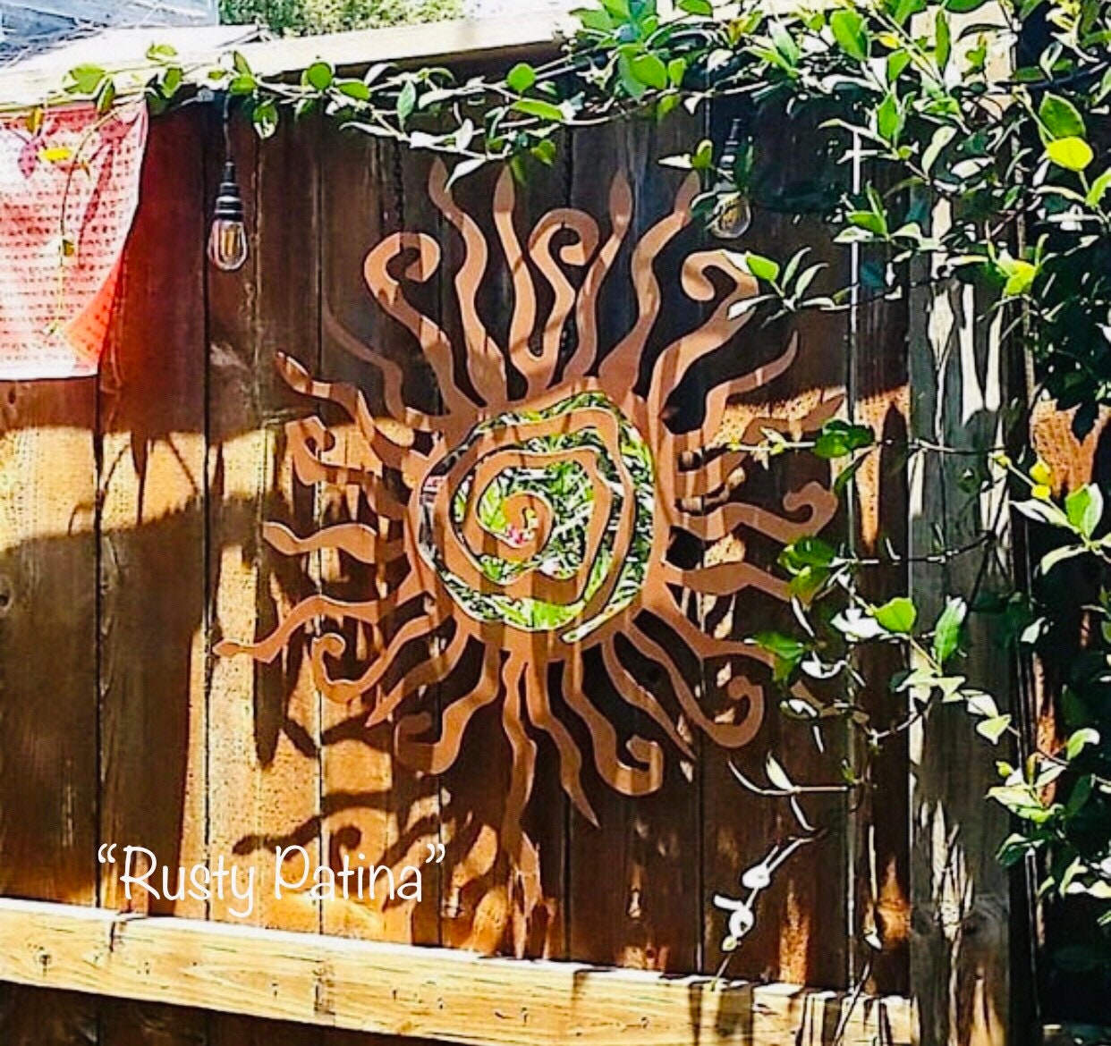 Wacky Sun - THE ORIGINAL - Unique Metal Sun - Garden Wall - Hippie Art - Outdoor Decor - Boho Decor - Metal Art