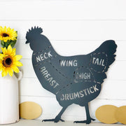 Cute CHICKEN DIVVY Metal Wall Sign -Powder Coated - Cute Farmhouse Gift - Housewarming - Chicken Life - Eggs - Coop - Metal Art