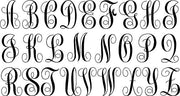 ROUND SCROLL MONOGRAM Family Name