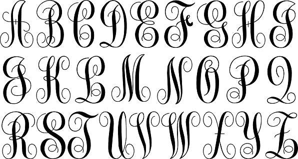 ROUND SCROLL MONOGRAM Family Name
