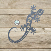 Metal Gecko Wall Decor - Metal Gecko Wall Art - Patio Decor - Indoor Outdoor Gift - Metal Garden Art - Metal Gecko