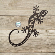 Metal Gecko Wall Decor - Metal Gecko Wall Art - Patio Decor - Indoor Outdoor Gift - Metal Garden Art - Metal Gecko