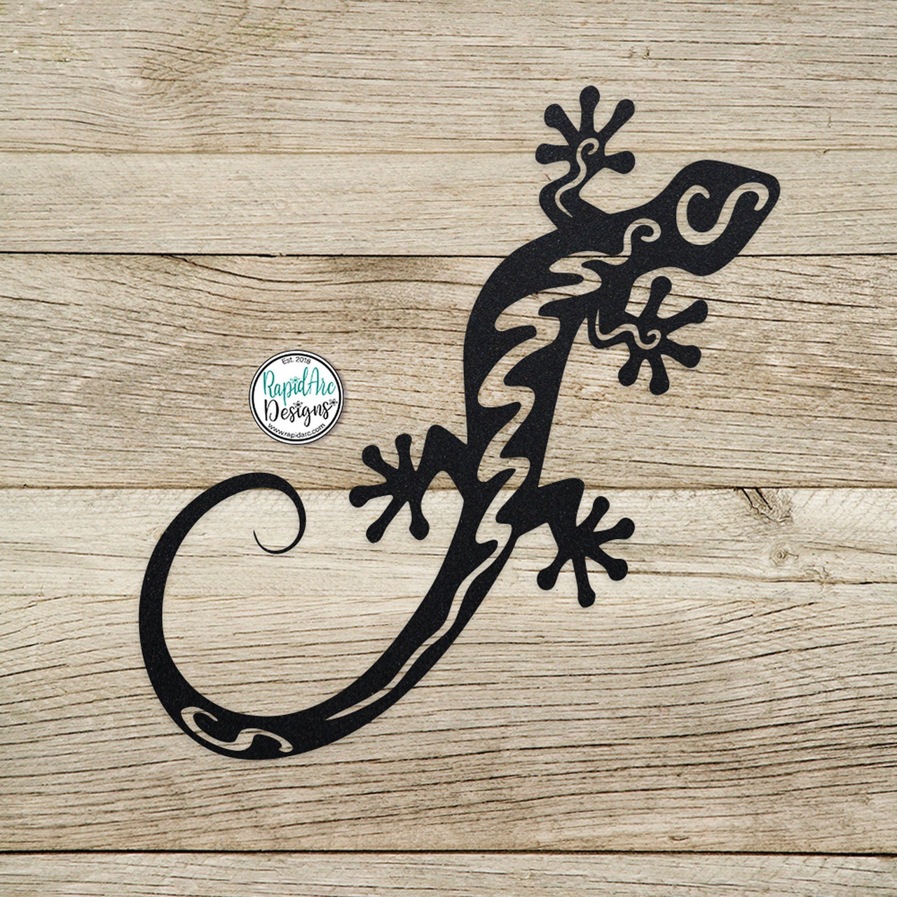 Metal Gecko Wall Decor - Metal Gecko Wall Art - Patio Decor - Indoor Outdoor Gift - Metal Garden Art - Metal Gecko