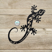 Metal Gecko Wall Decor - Metal Gecko Wall Art - Patio Decor - Indoor Outdoor Gift - Metal Garden Art - Metal Gecko
