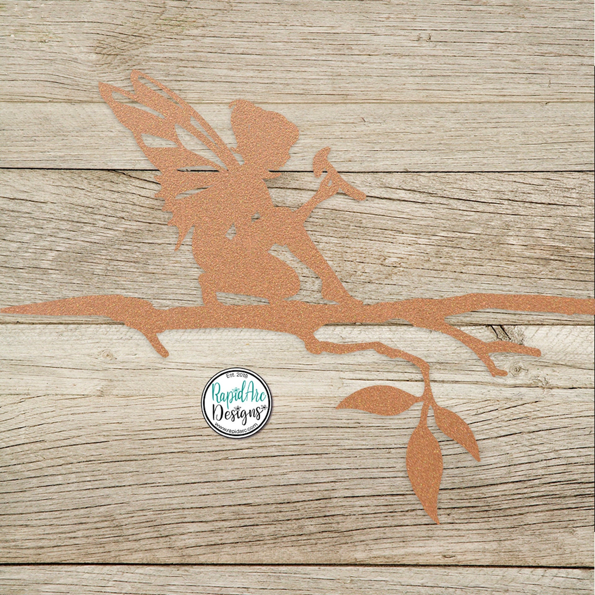 Fairy Sitting on Branch - Metal Tree Stake - Fairy Decor - Metal Garden Art - Tree Art - Fairy Gift - Outdoor Decor - Fairy on a Branch