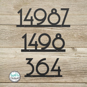 Mid Century 3 or 4 Inch Metal House Number Sign -  Address Number Sign - Modern Address Sign - Retro Style Numbers - MCM Address 3"/ 4" Sign