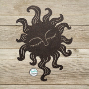 Porcelina™ Sun - Original Hand Drawn Design - Unique Metal Sun - Outdoor Garden Patio Decor - Hand Drawn Metal Sun - Custom Metal Wall Art