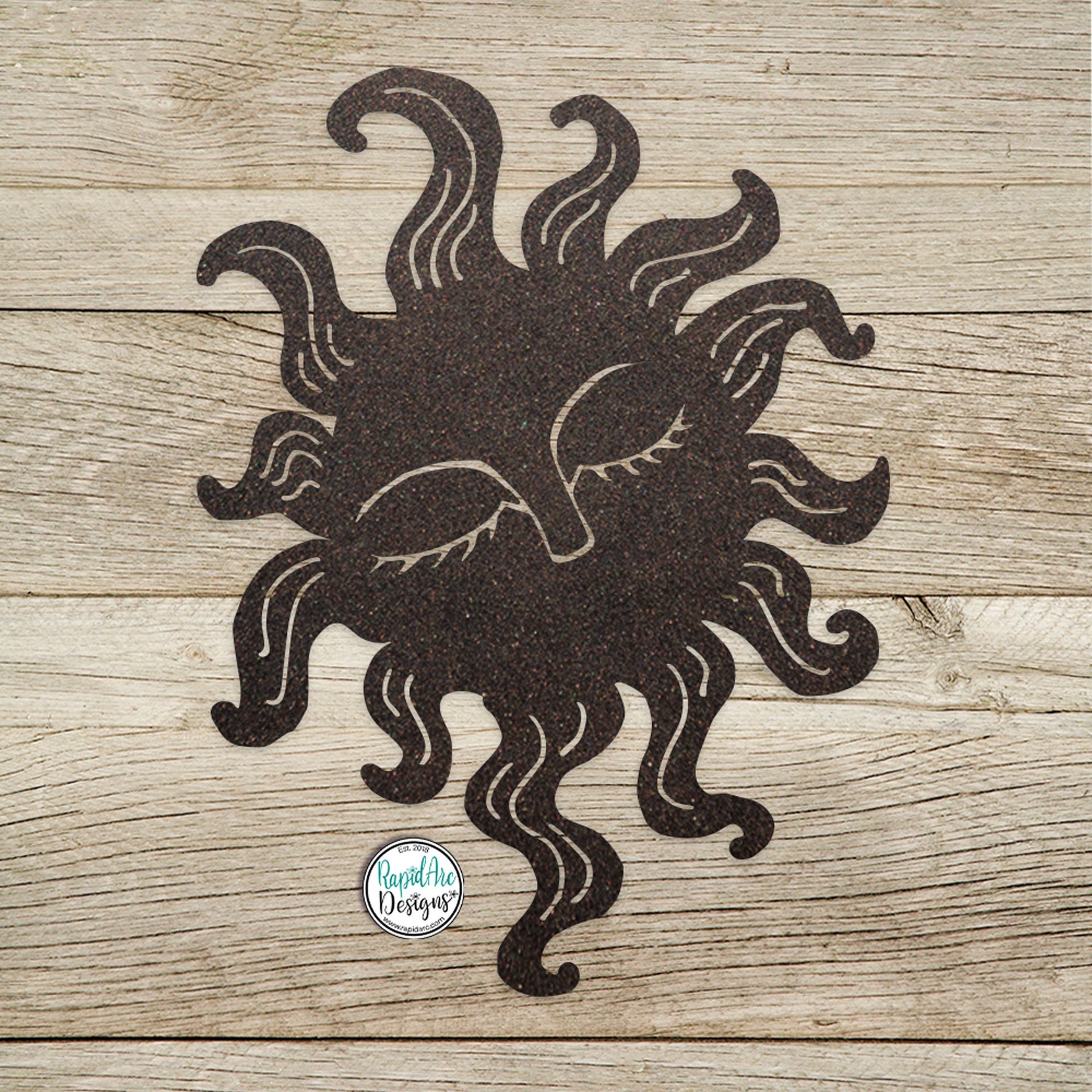 Porcelina™ Sun - Original Hand Drawn Design - Unique Metal Sun - Outdoor Garden Patio Decor - Hand Drawn Metal Sun - Custom Metal Wall Art