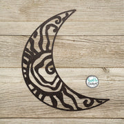 Wacky Moon - To Match our Original Hippie Fun Wacky Sun - Unique Metal Cresent Moon - Outdoor Garden Patio Decor - Custom Metal Wall Art