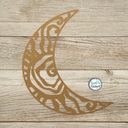 Wacky Moon - To Match our Original Hippie Fun Wacky Sun - Unique Metal Cresent Moon - Outdoor Garden Patio Decor - Custom Metal Wall Art