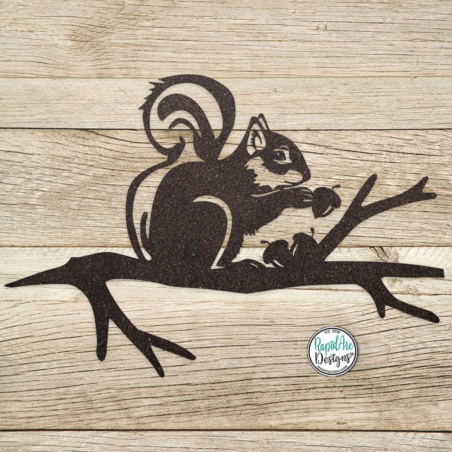 Squirrel on a Branch - Metal Tree Stake - Squirrel Lovers Gift - Metal Garden Art - Tree Art - Outdoor Decor - Squirrel on a Branch