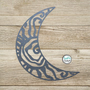 Wacky Moon - To Match our Original Hippie Fun Wacky Sun - Unique Metal Cresent Moon - Outdoor Garden Patio Decor - Custom Metal Wall Art