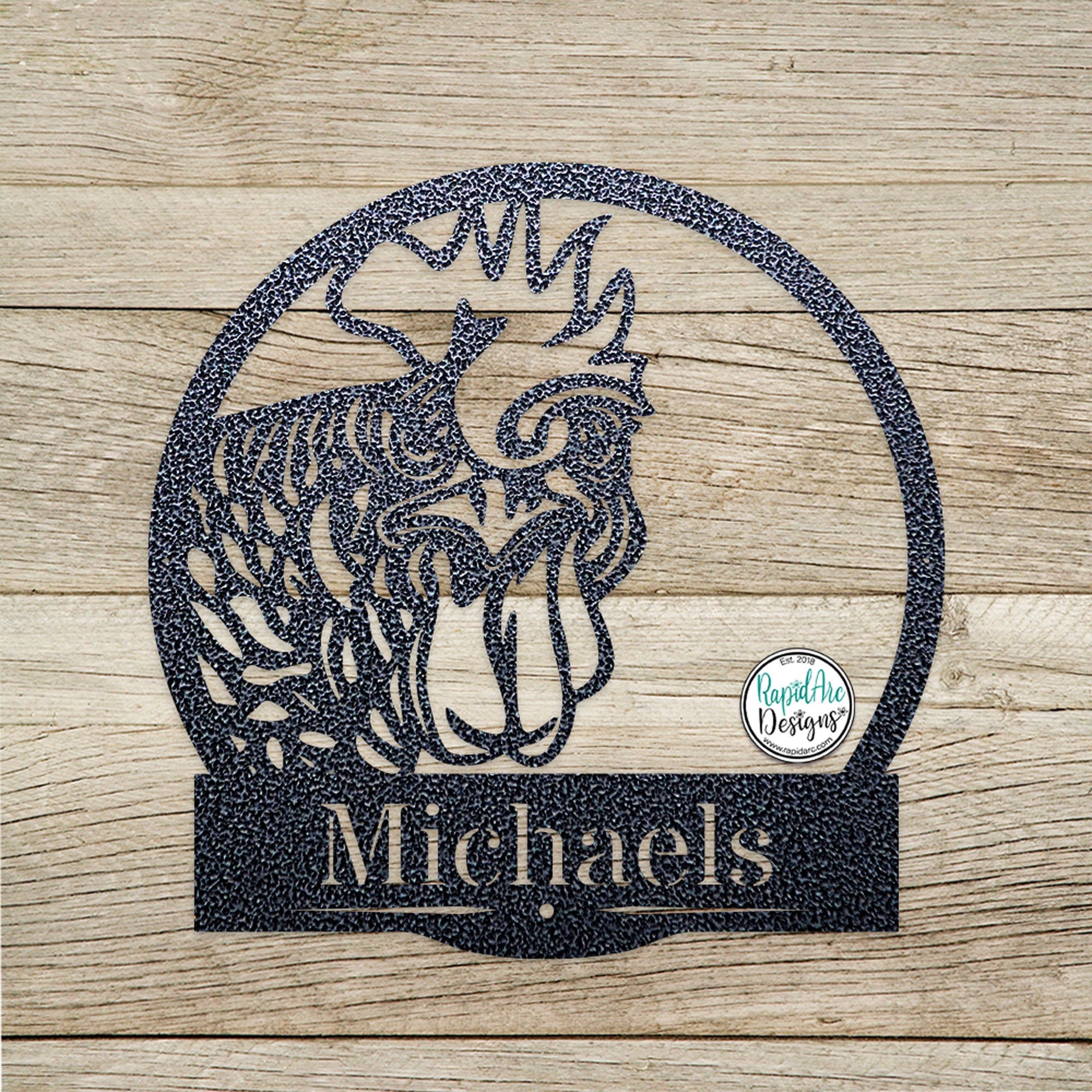 Metal Custom Rooster Name Sign - Personalized Rooster Wall Sign - Chicken Coop Sign - Rooster Art - Chicken Lover Gift - Custom Rooster