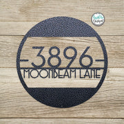 Metal Round Mid Century Modern Address Sign - Retro Style House Number Sign - Round Mid Century Address Number Sign - Style A1