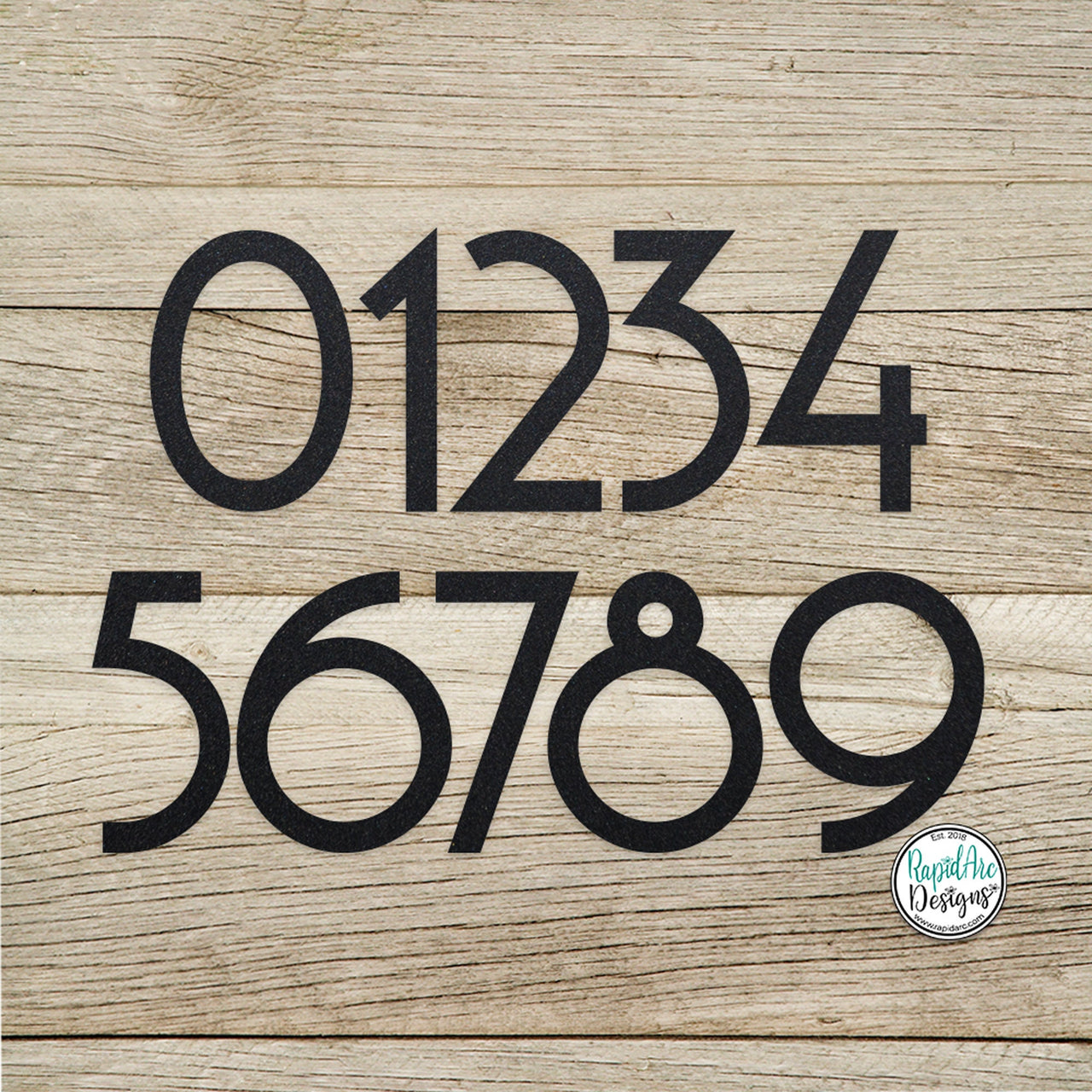 Metal Mid Century Modern House Numbers - 5", 8" or 12" Inch Individual House Numbers -Retro Home Address Numbers - Mid Century Metal Numbers