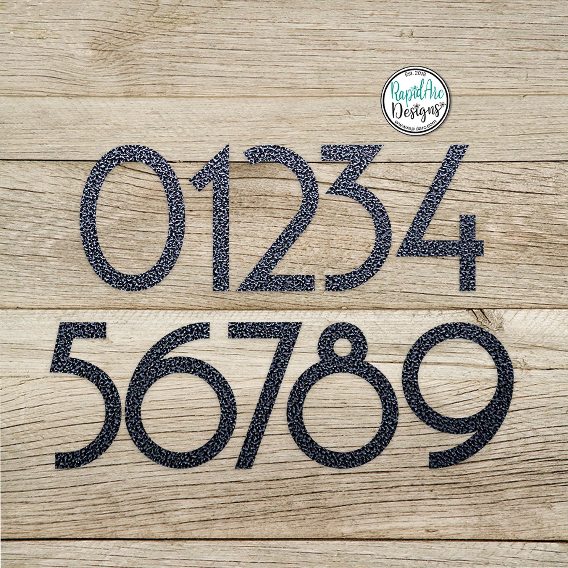 Metal Mid Century Modern House Numbers - 5", 8" or 12" Inch Individual House Numbers -Retro Home Address Numbers - Mid Century Metal Numbers