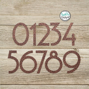 Metal Mid Century Modern House Numbers - 5", 8" or 12" Inch Individual House Numbers -Retro Home Address Numbers - Mid Century Metal Numbers