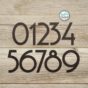 Metal Mid Century Modern House Numbers - 5", 8" or 12" Inch Individual House Numbers -Retro Home Address Numbers - Mid Century Metal Numbers