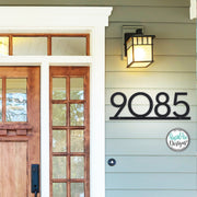 Modern Deco House Number Sign - Metal Address Number Sign - Modern Address Sign - House Numbers - Modern Address Number Sign - Style MC-1